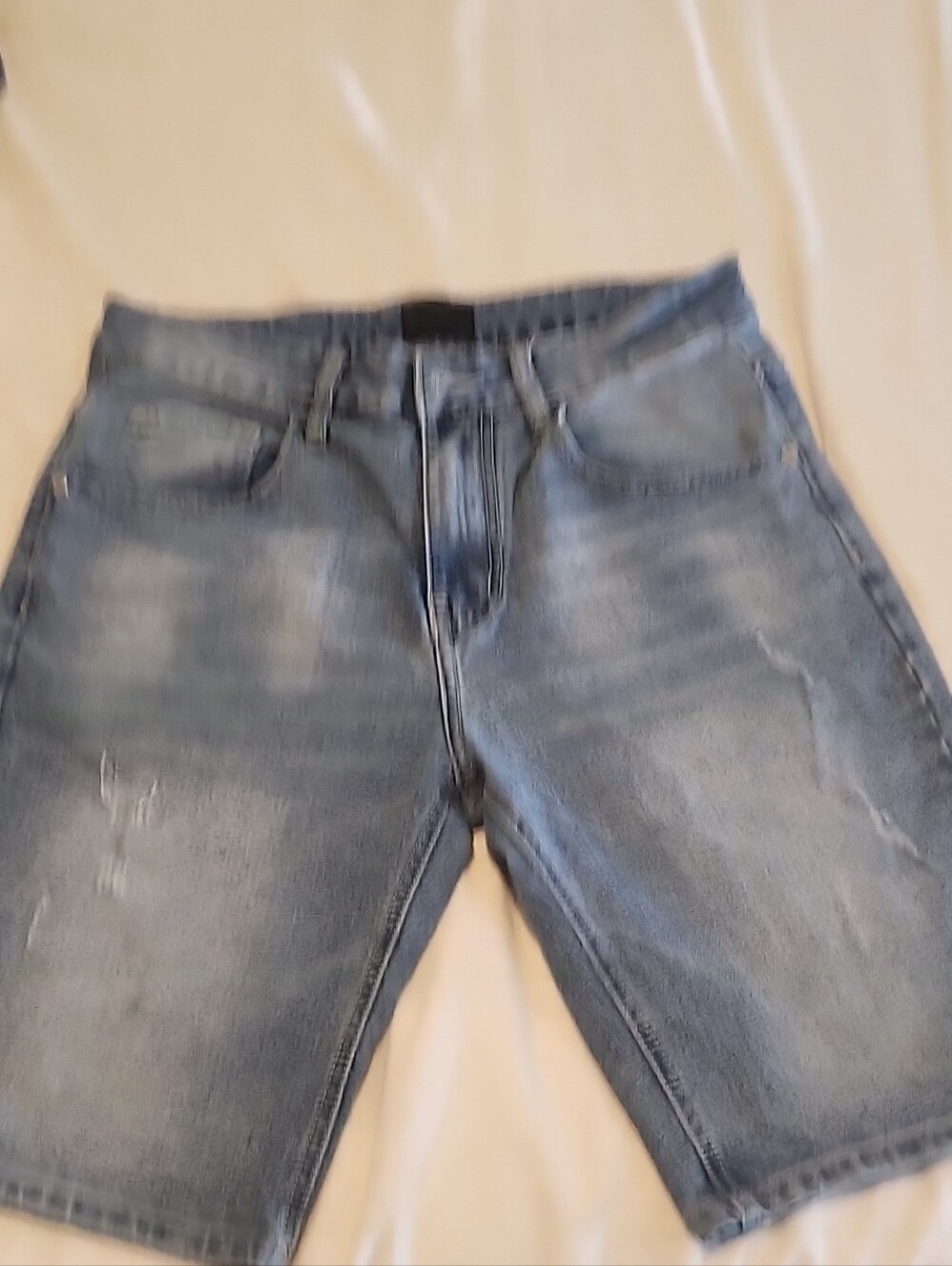 Like New Landek Men's Washed Blue Denim Shorts